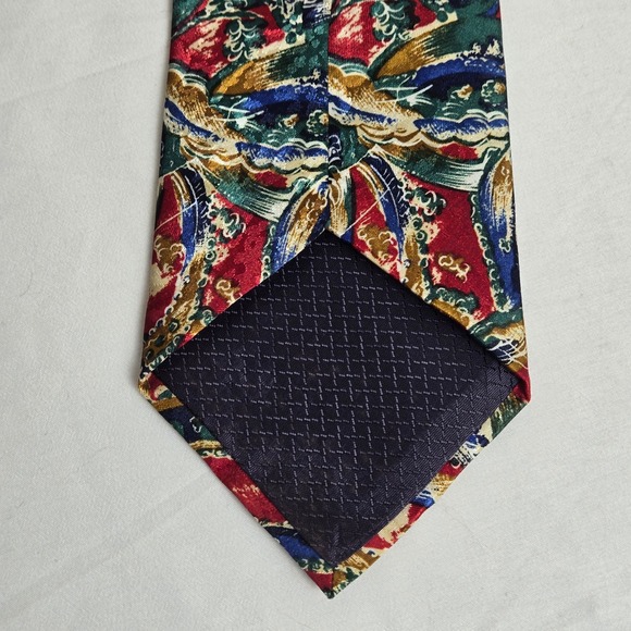 Vintage Christian Dior Monsieur Abstract Pattern Tie, Printed Polyester, 57.5" - Picture 8 of 8